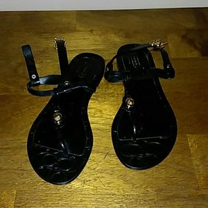Coach black sandals